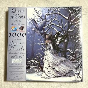 JIGSAW PUZZLE. Queen of Owls. Art by Nene Thomas. 1000 piece